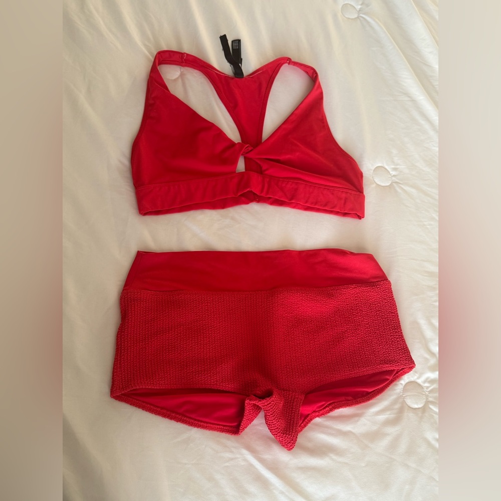 Victoria's Secret Red Sports Bra Set